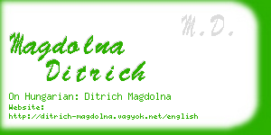 magdolna ditrich business card